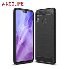 Cassa molle del telefono del silicone della fibra TPU del carbonio per onore 8x di Huawei