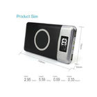 Qi Wireless Portable Charger 10000mAh 12000mah Dual usb output Power Bank with LED Digital Display External Battery 2 in 1