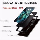 For iphone x case clear tempered glass back shell tpu edge shockproof glass phone case for iphone x 7 8 plus