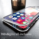 For iPhone XS for iPhone X Plus case ultra slim metal frame tempered glass cover magnetic phone case