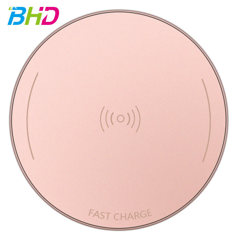 Cheap price ultrathin aluminum alloy shell wireless charger slim phone charging pad for Iphone X/8/8 plus